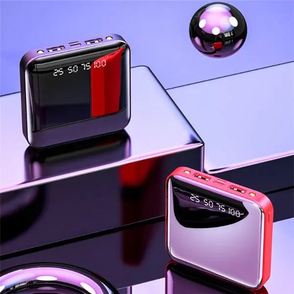 Mini Power Bank 20000 MAh Portable Mirror Digital Display Power Bank MyQualityproduct.shop