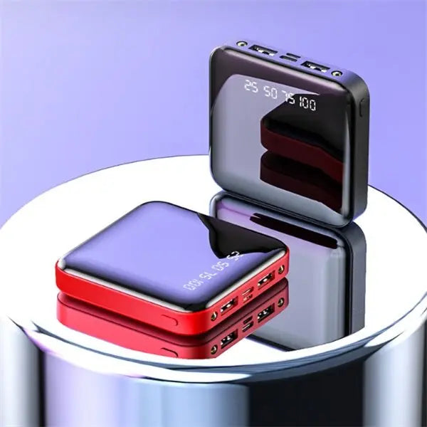 Mini Power Bank 20000 MAh Portable Mirror Digital Display Power Bank MyQualityproduct.shop