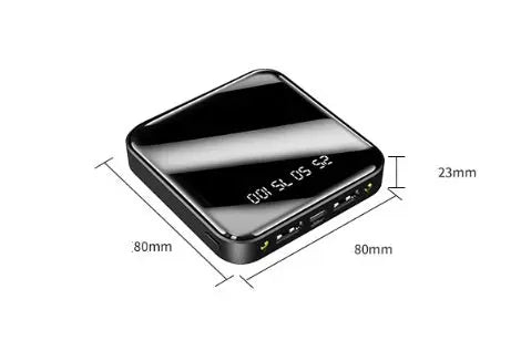 Mini Power Bank 20000 MAh Portable Mirror Digital Display Power Bank MyQualityproduct.shop