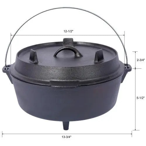 Outdoor Camping Deep Pot For Camping Fireplace Cooking Barbecue Baking Campfire MyQualityproduct.shop