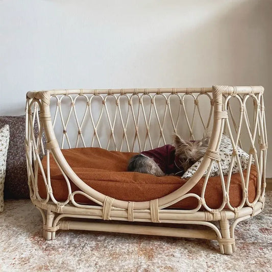 Pet Bed Handmade Rattan Woven Pet Bed Sofa For Dogs MyQualityproduct.shop