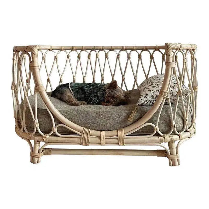 Pet Bed Handmade Rattan Woven Pet Bed Sofa For Dogs MyQualityproduct.shop