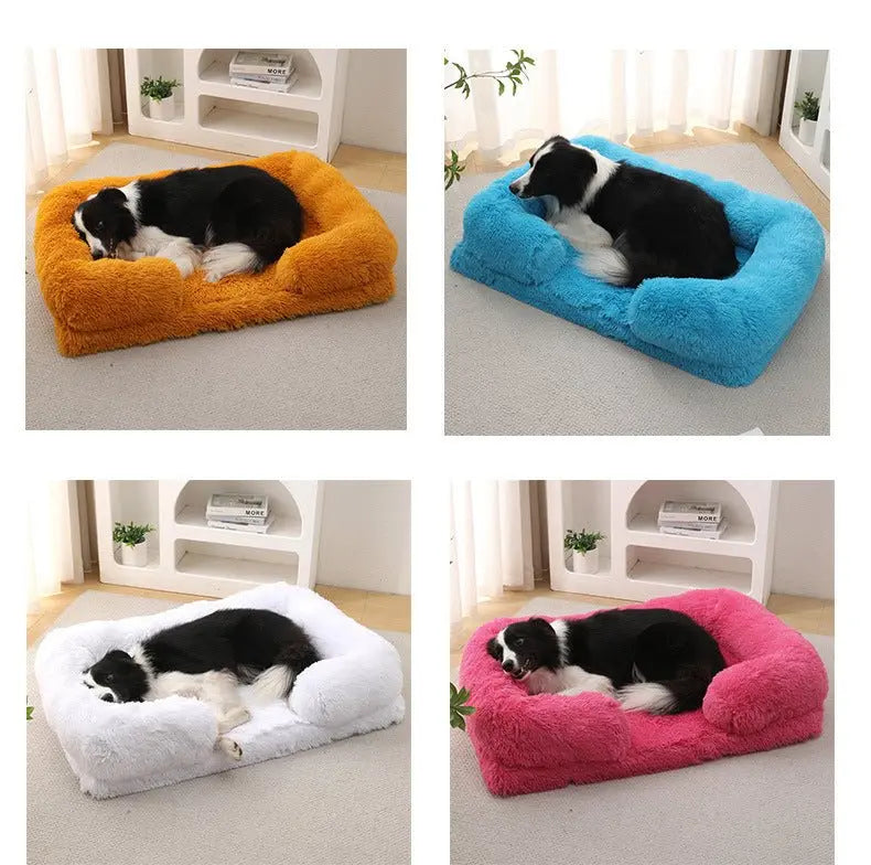 Plush Round Pet Bed Dog Bed Winter MyQualityproduct.shop