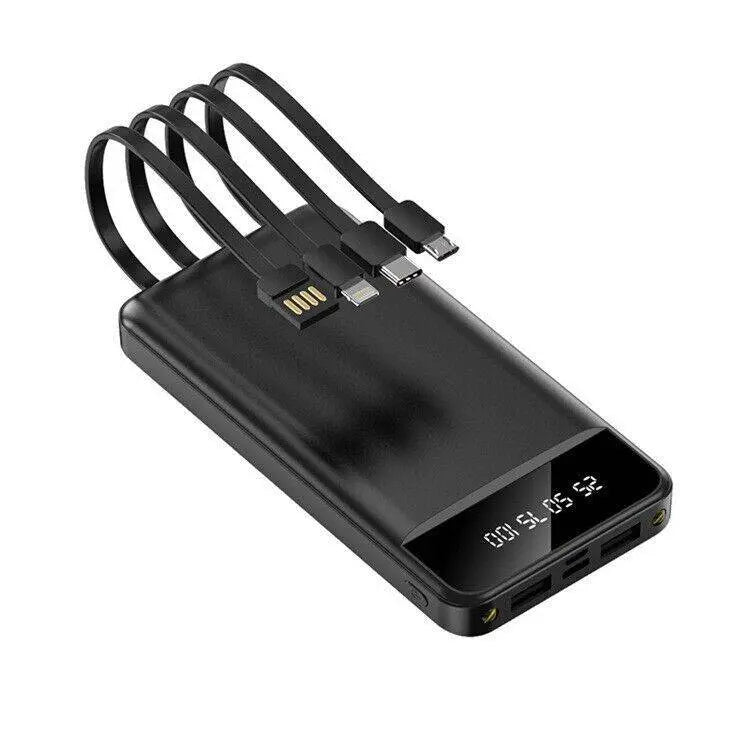 Portable Power Bank 10000mAh Power Bank - With 4 Built-in Cables Power Bank MyQualityproduct.shop