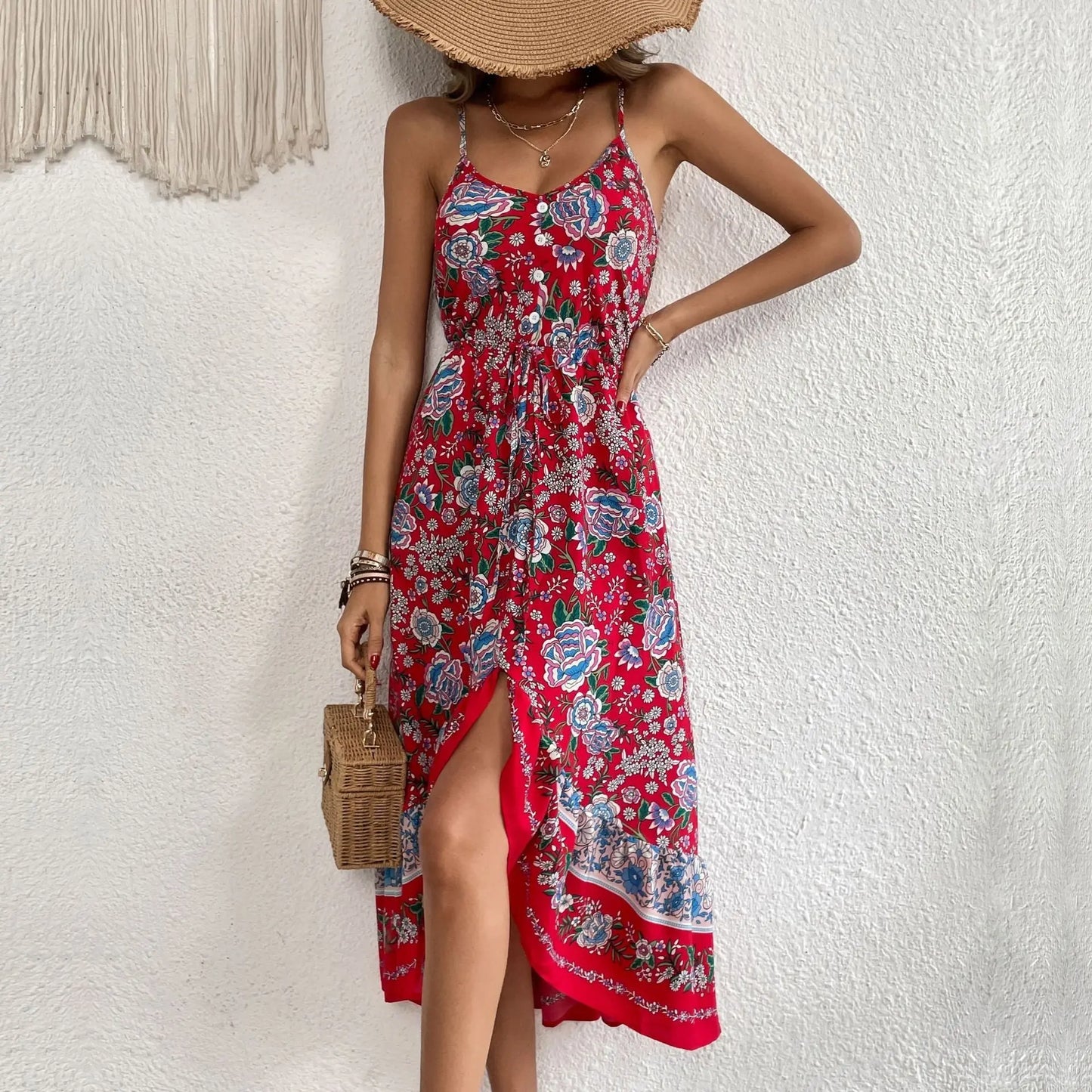 Printed Dress Sling Dress Women MyQualityproduct.shop