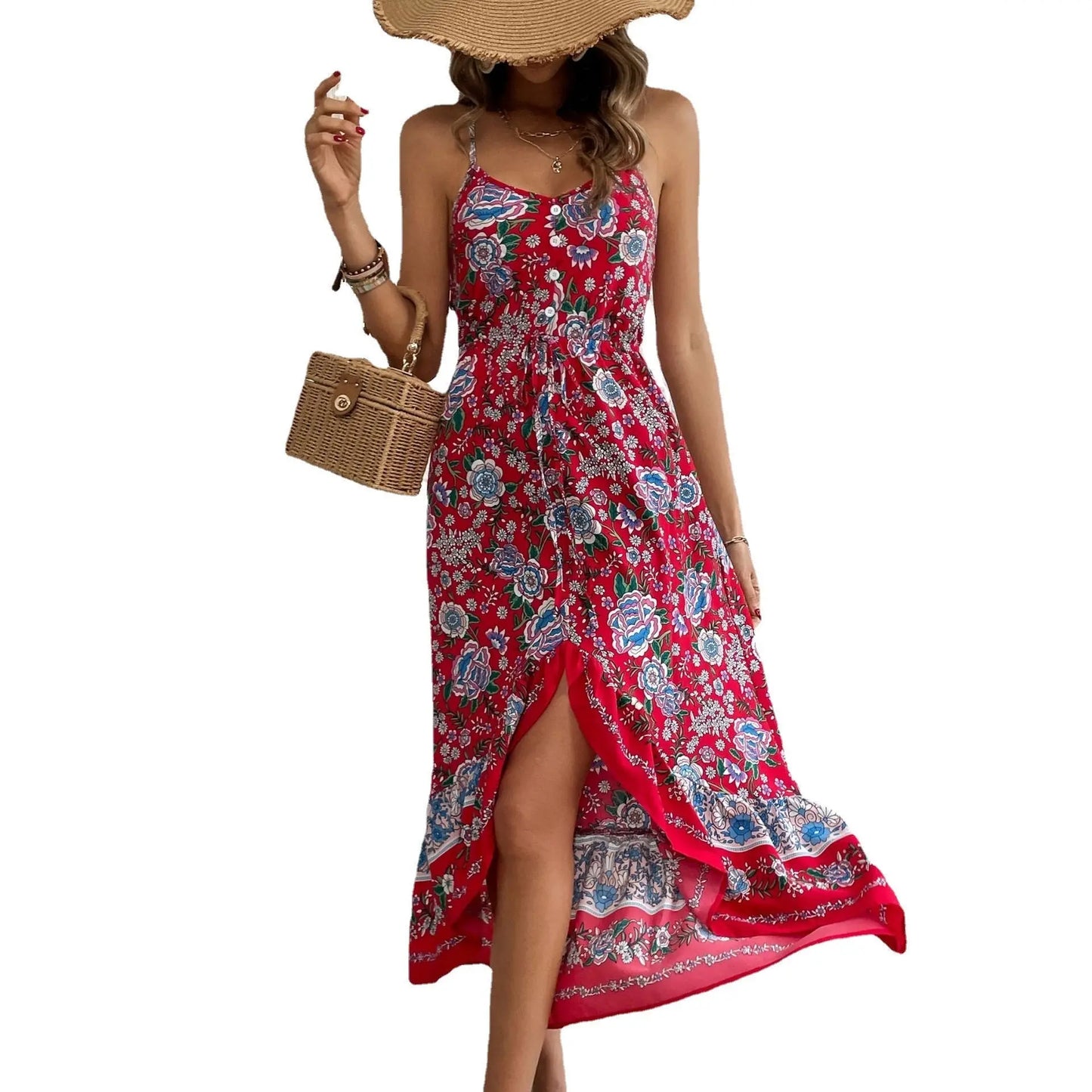 Printed Dress Sling Dress Women MyQualityproduct.shop