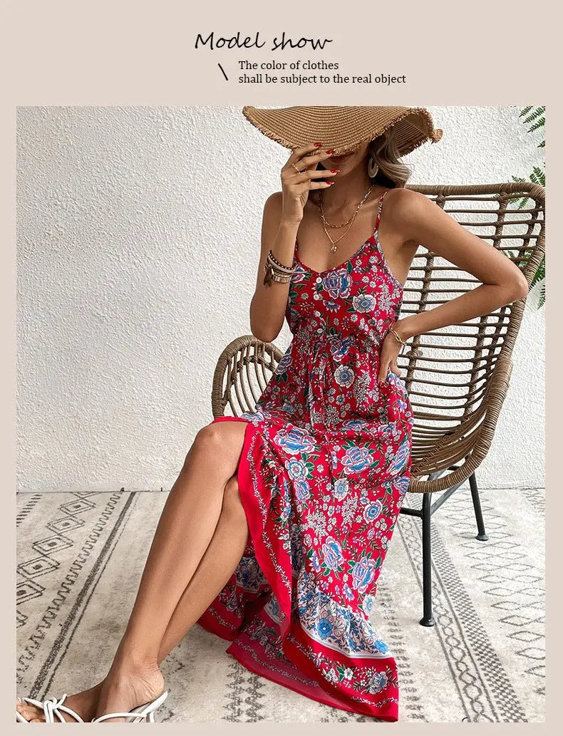 Printed Dress Sling Dress Women MyQualityproduct.shop