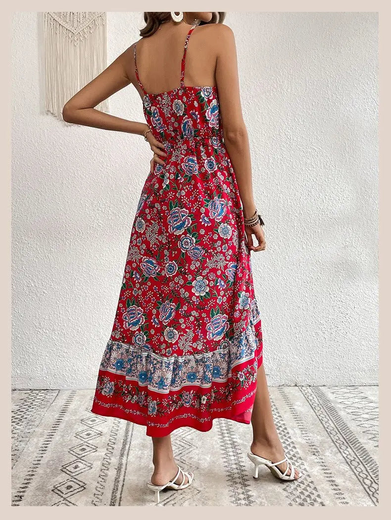 Printed Dress Sling Dress Women MyQualityproduct.shop