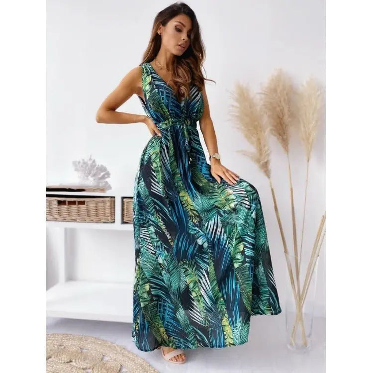 Printed Tie Dress Women MyQualityproduct.shop