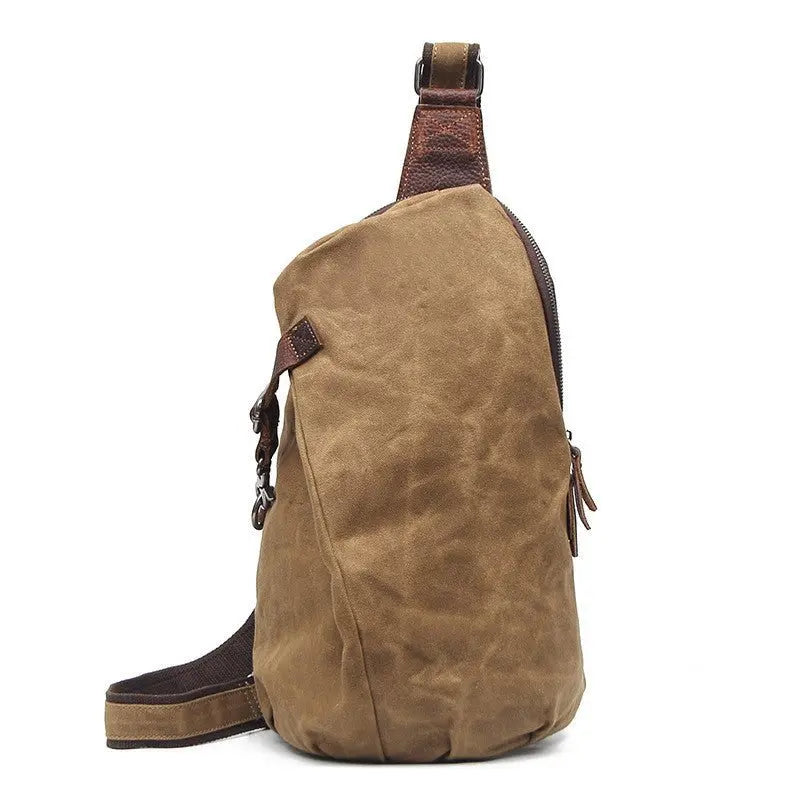 Retro Chest Bag Shoulder Bag Men Canvas Bag MyQualityproduct.shop