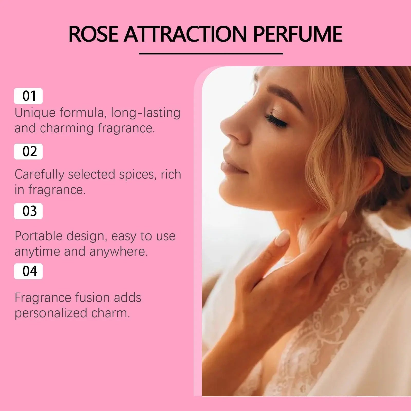 Rose Light Perfume Perfume Natural Portable Portable MyQualityproduct.shop