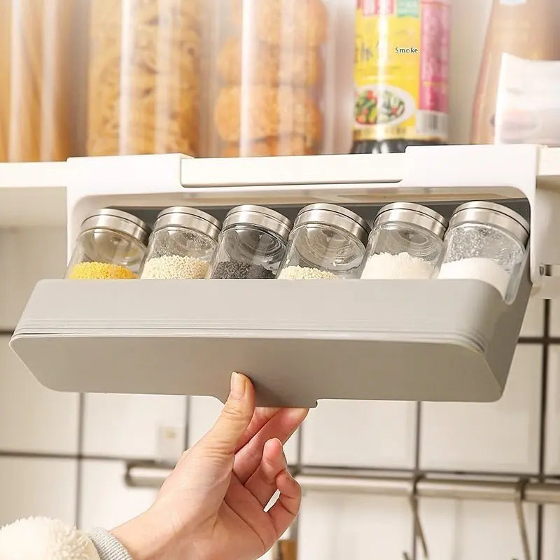 Seasoning Bottle Kitchen Hanging Storage Rack Household Punch-free Kitchen Gadgets MyQualityproduct.shop