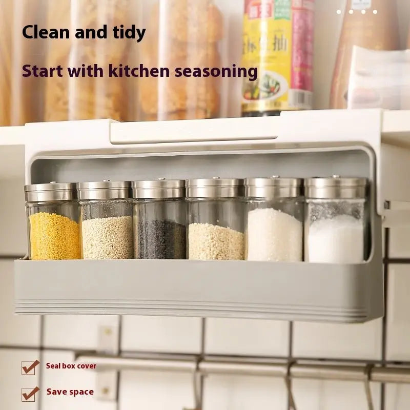 Seasoning Bottle Kitchen Hanging Storage Rack Household Punch-free Kitchen Gadgets MyQualityproduct.shop