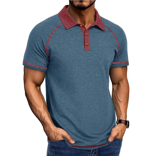 Short-sleeved Lapel T-shirt POLO Bottoming Shirt Men Clothing MyQualityproduct.shop