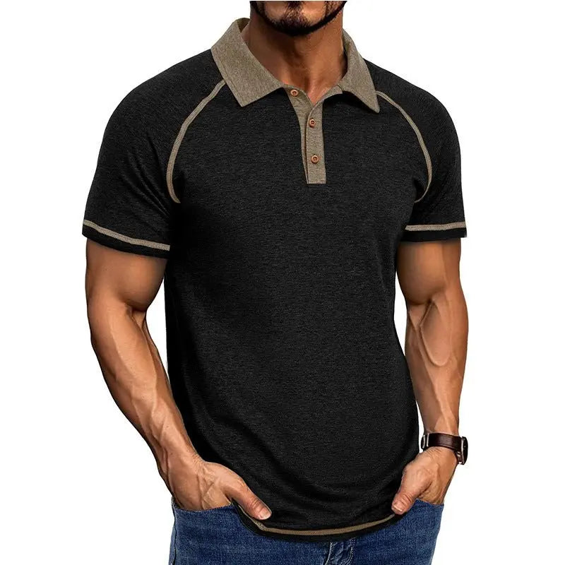 Short-sleeved Lapel T-shirt POLO Bottoming Shirt Men Clothing MyQualityproduct.shop