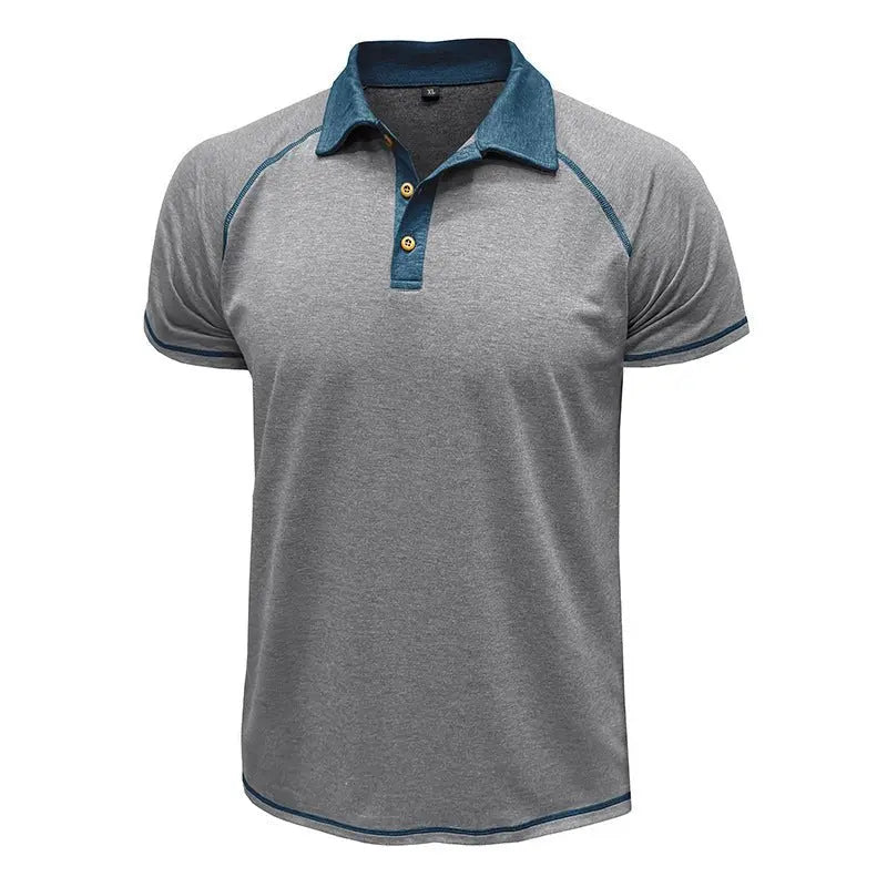 Short-sleeved Lapel T-shirt POLO Bottoming Shirt Men Clothing MyQualityproduct.shop