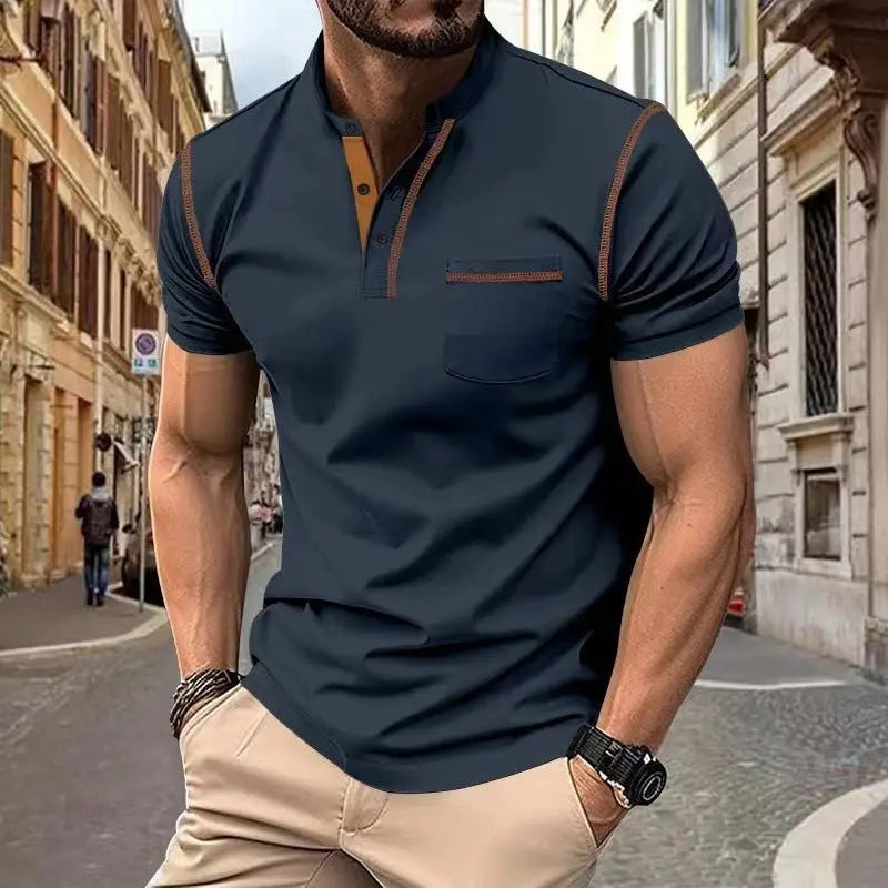 Short-sleeved Polo Shirt Summer Casual Quick-dry Tops Men Clothing MyQualityproduct.shop