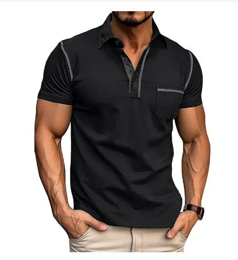 Short-sleeved Polo Shirt Summer Casual Quick-dry Tops Men Clothing MyQualityproduct.shop