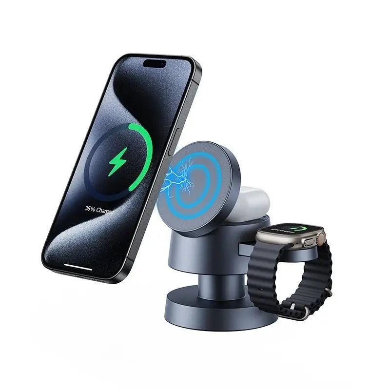 Small Night Lamp Three-in-one Magnetic Wireless Charger MyQualityproduct.shop