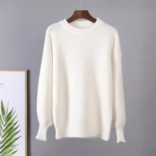 Soft Loose Knitted Cashmere Sweaters Women MyQualityproduct.shop