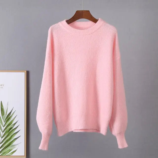 Soft Loose Knitted Cashmere Sweaters Women MyQualityproduct.shop