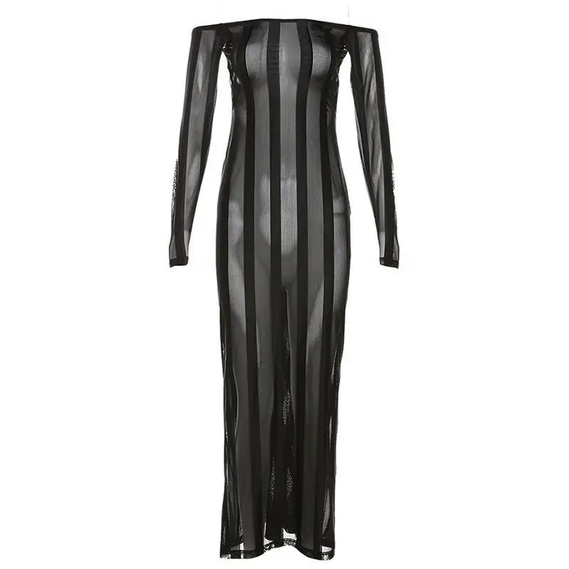 Striped Slim Dress For Women MyQualityproduct.shop