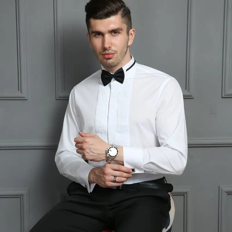 Swallowtail Dress French Cufflink Shirt Men MyQualityproduct.shop