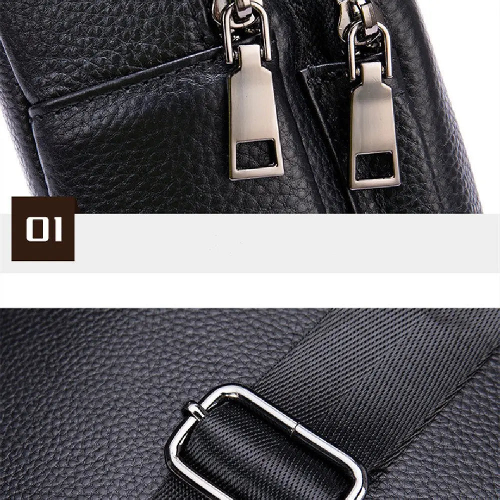 Waterproof Leather Chest Bag For Men MyQualityproduct.shop