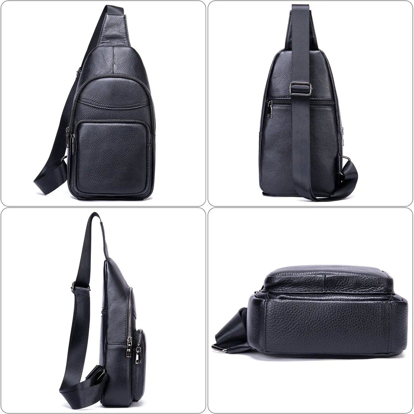 Waterproof Leather Chest Bag For Men MyQualityproduct.shop