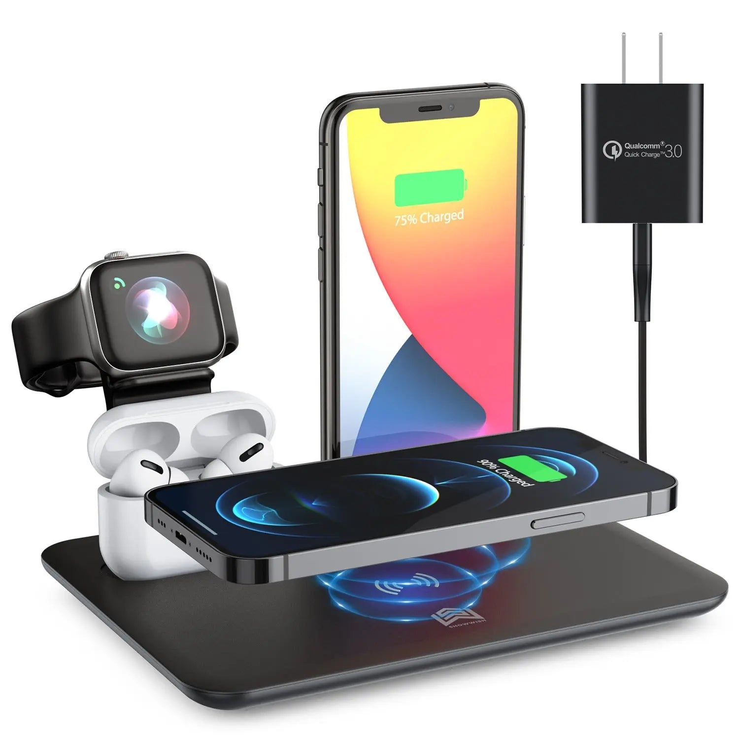 Wireless Phone Charger Watch Headphone Bracket Desktop MyQualityproduct.shop